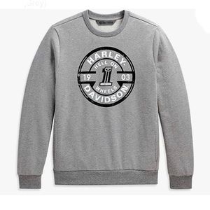 Harley-Davidson Men’s circle skull sweatshirt grey